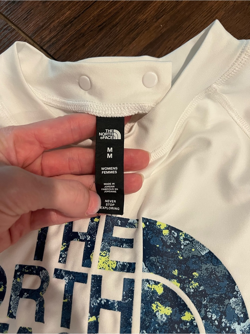 The North Face White Women's Long Sleeve Logo Rashguard - Picture 3 of 3